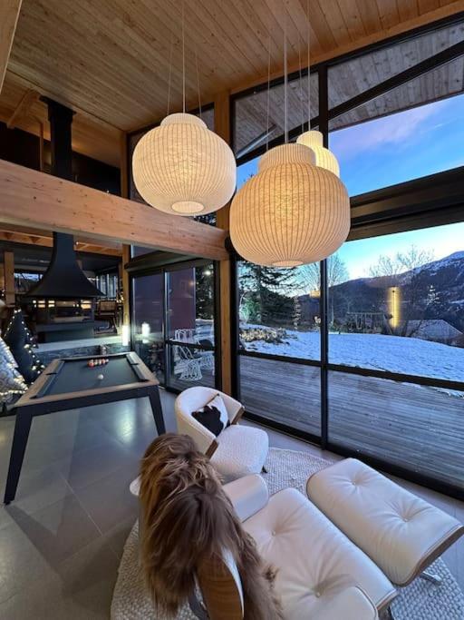 Chalet D'Architecte Avec Vue Panoramique Allos Exteriör bild