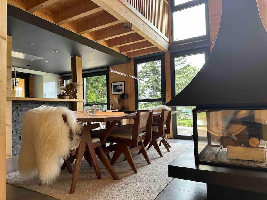 Chalet D'Architecte Avec Vue Panoramique Allos Exteriör bild