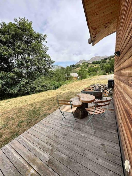 Chalet D'Architecte Avec Vue Panoramique Allos Exteriör bild