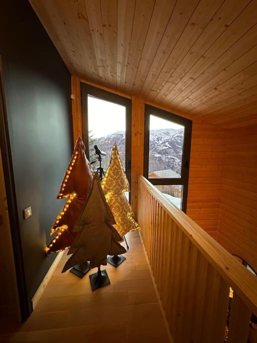 Chalet D'Architecte Avec Vue Panoramique Allos Exteriör bild