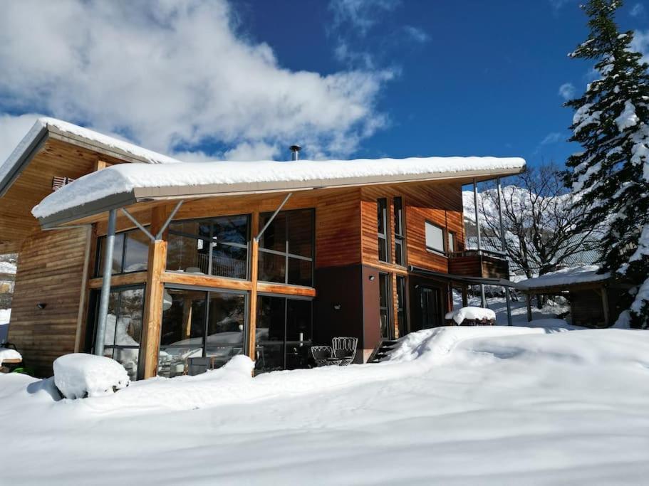 Chalet D'Architecte Avec Vue Panoramique Allos Exteriör bild