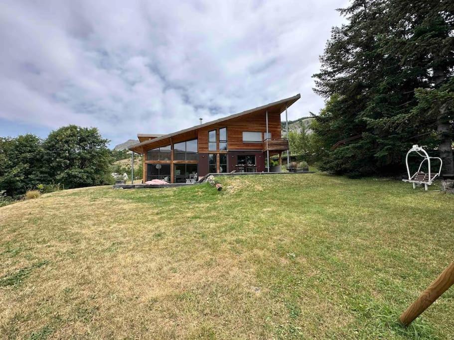 Chalet D'Architecte Avec Vue Panoramique Allos Exteriör bild