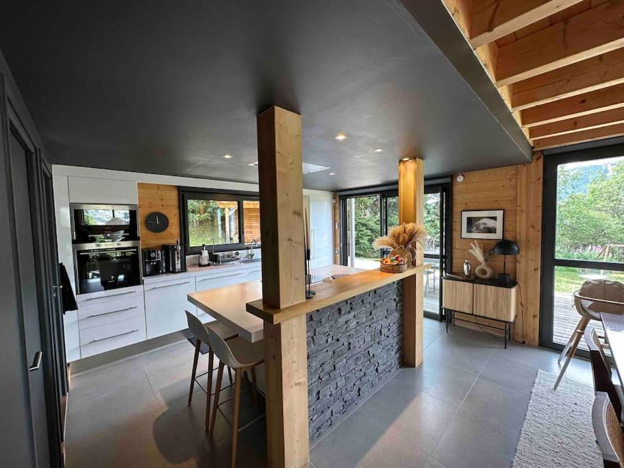 Chalet D'Architecte Avec Vue Panoramique Allos Exteriör bild
