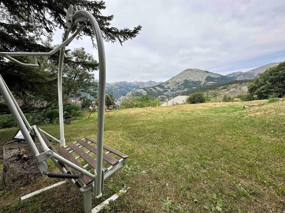 Chalet D'Architecte Avec Vue Panoramique Allos Exteriör bild
