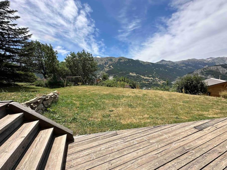 Chalet D'Architecte Avec Vue Panoramique Allos Exteriör bild