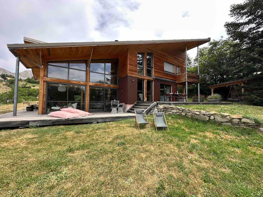 Chalet D'Architecte Avec Vue Panoramique Allos Exteriör bild