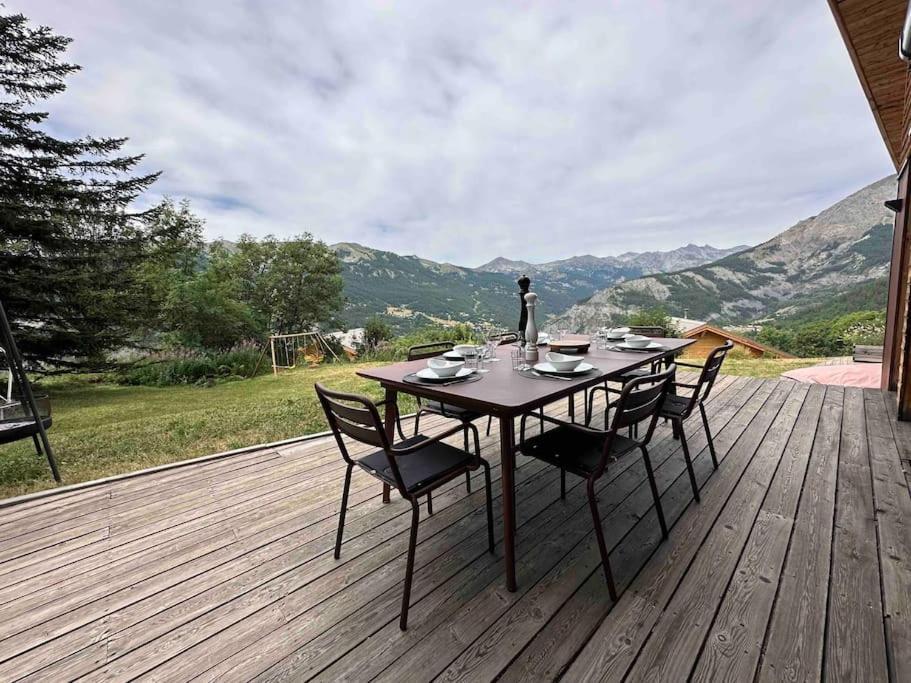 Chalet D'Architecte Avec Vue Panoramique Allos Exteriör bild