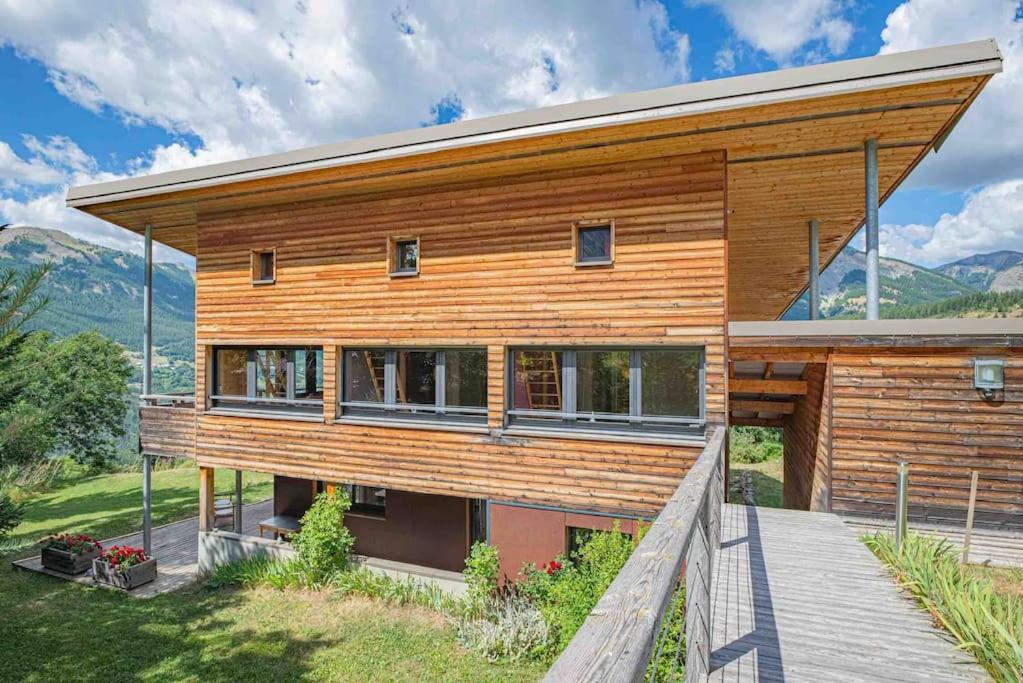 Chalet D'Architecte Avec Vue Panoramique Allos Exteriör bild