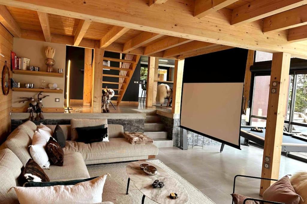 Chalet D'Architecte Avec Vue Panoramique Allos Exteriör bild